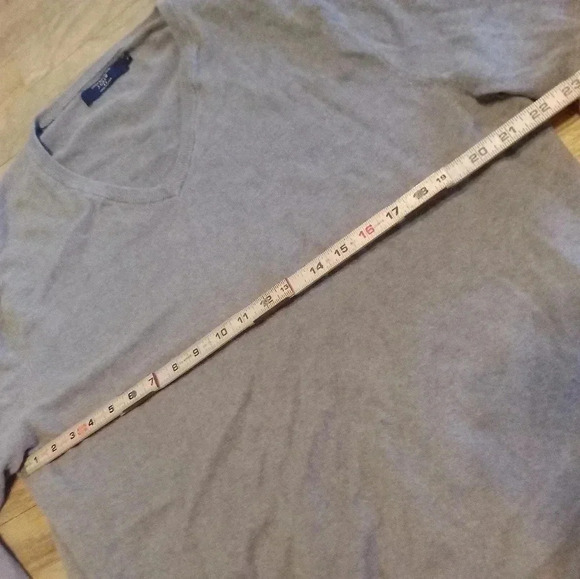 J. Crew Cashmere Cotton Lightweight Tan Light Brown Minimalist V Neck Sweater XL - Picture 3 of 9